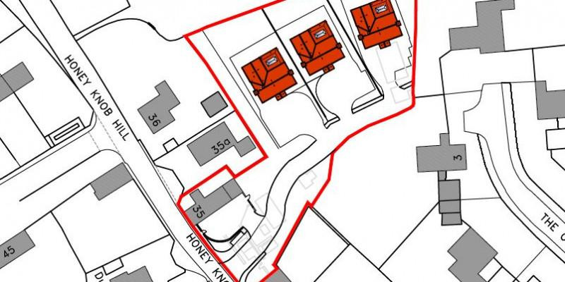 Outline planning for 3 dwellings permitted on garden land in Wiltshire